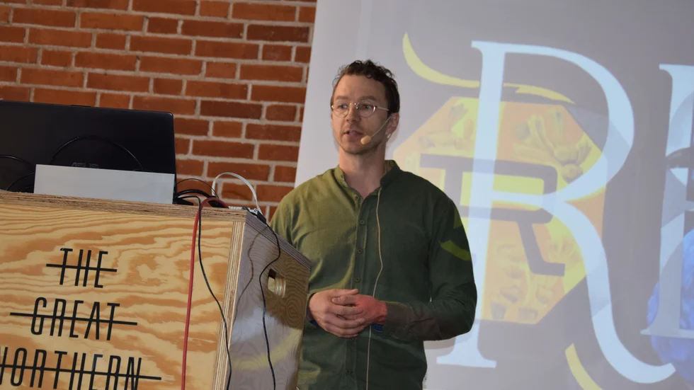 Joel Hedlund, Region Västerbotten, berättade om den förstudie om kompetensförsörjning som pågår.