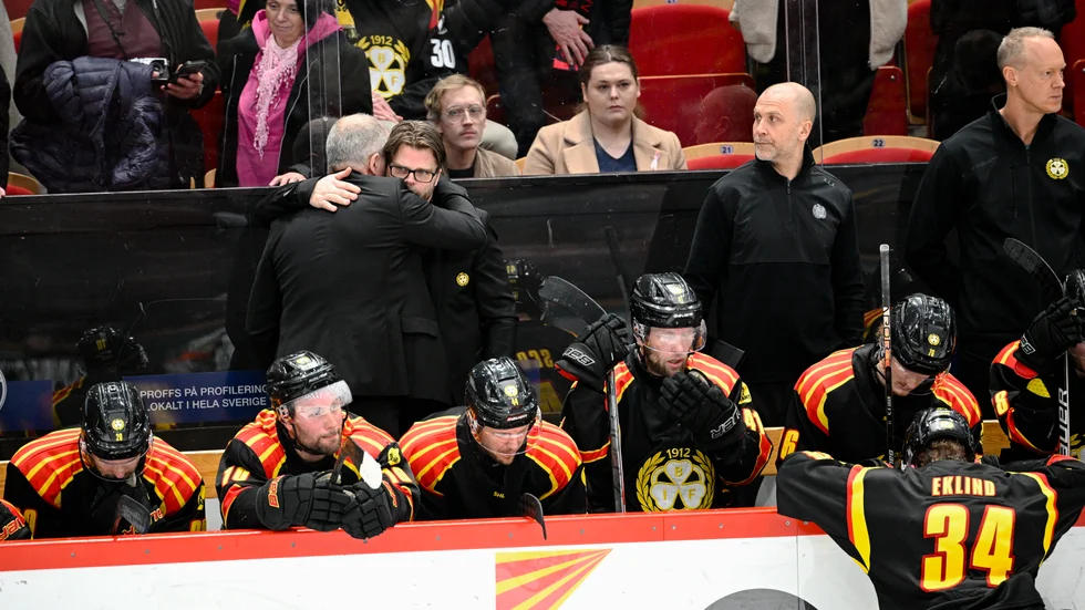 Brynäsdepp efter att laget åkte ur SHL tidigare i vår. Arkivbild.