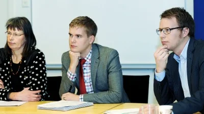 Stina Bergström, Gustav Fridolin miljöpartiet och Andreas Lind norrbottens handelskammare