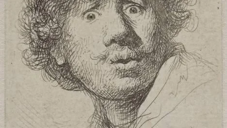 Självporträtt av Rembrandt Harmenszoon van Rijn.