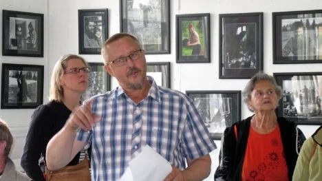 Också fotografen Thord Nilsson samlade stora skaror i Sarvisvaara när han berättade om sina bilder.