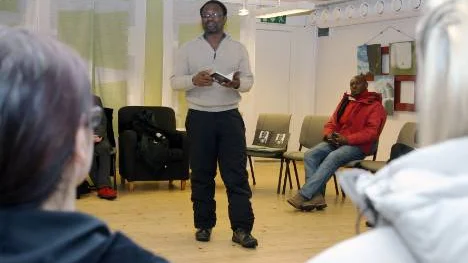 Det handlar mycket om döden i Cletus Nelson Nwadike diktning och det blir det också när han möter eleverna i Råneå.