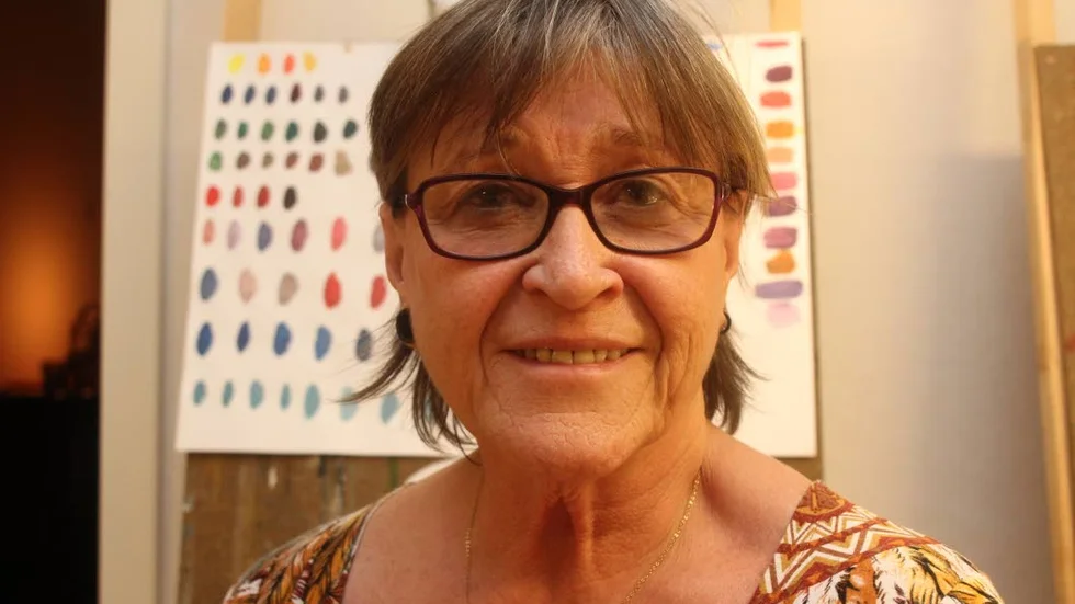 Visat tekniker. Britta Augander, kursledare som inspirerat.