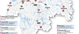Vintervägarna som är farligast i länet