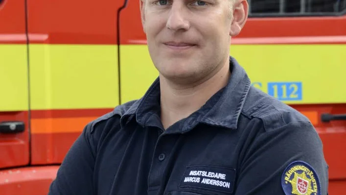 Brandförman Marcus Andersson.