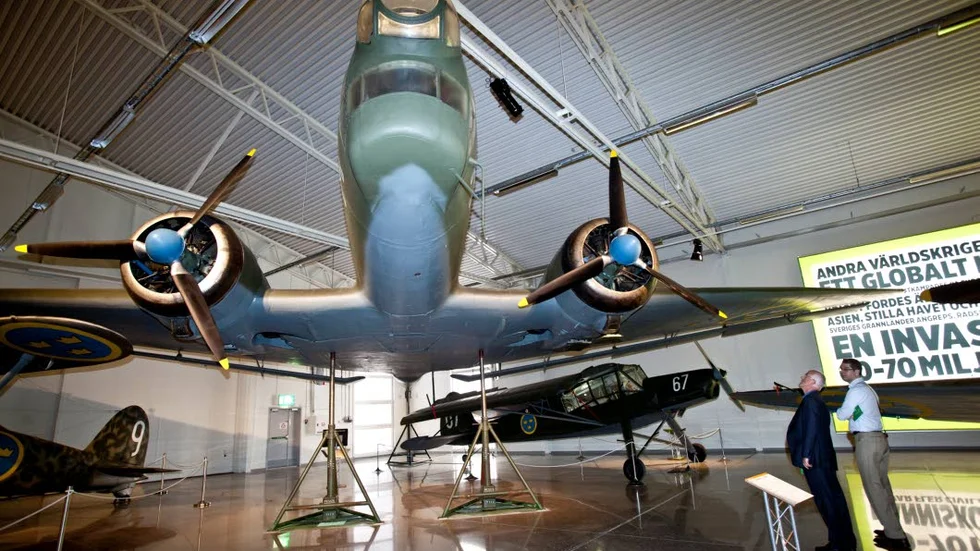 Den här modellen, en B3, köptes in från Tyskland. Priset var 250 ton smör. Flygvapenmuseet
Foto Pia Molin