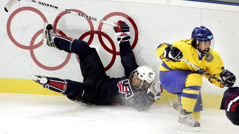 Emma Eliasson efter en närkamp i semifinalen mot USA.