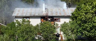 Brand i hus utanför Boden