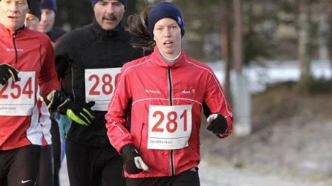 Anna Nordin (281) vann Skinkloppet efter hård press under första två kilometrarna.