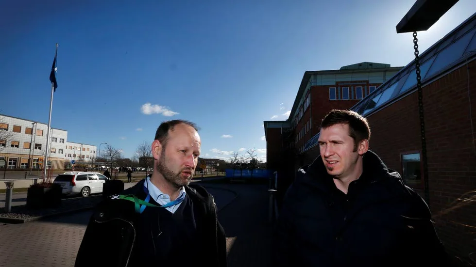 Johan Bengtsson och Lars Bruhn, ingenjörer på Ericsson.