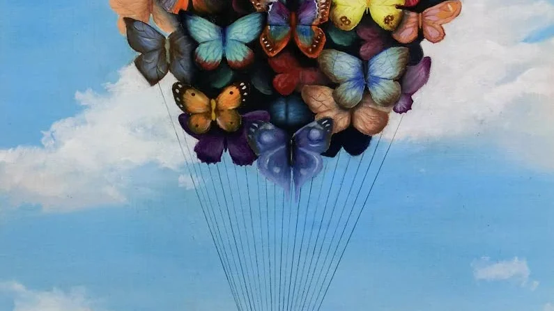 Butterflies - målning av Elisabeth Pavon.