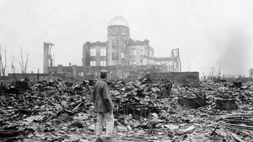 Hiroshima efter bomben 1945.