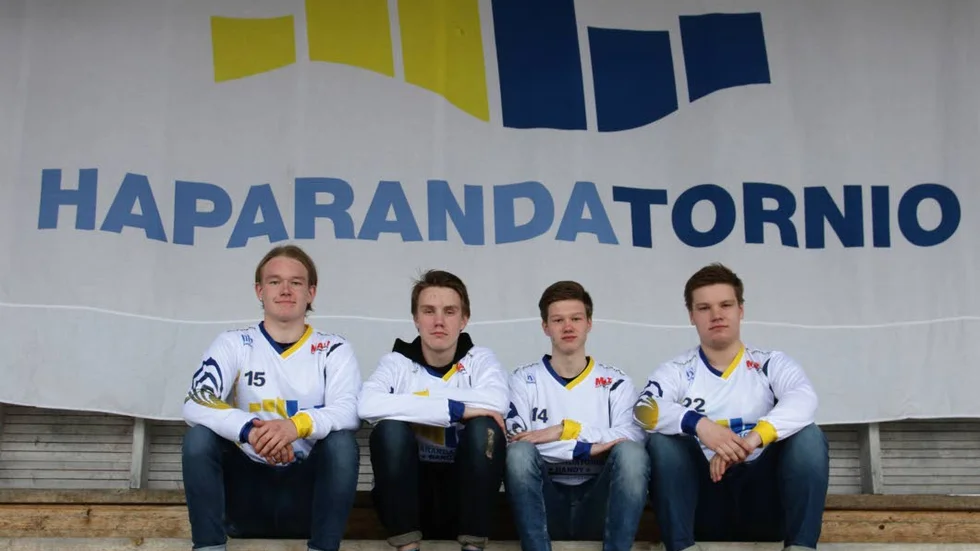 KVARTETT JUNIORER. Från vänster syns Joonas Hiltunen, Kristian Luiro, Juho Kaaretkoski och Ville Luiro.