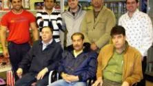 Gruppen som medlade mellan två grupper i Prästholmen. Stående från vänster: Ali Abbas Mohmmad, Moshtaba Fatahi, Juan José Handal, Amjad Shaker Shahwan och Richard André Handal. Sittande från vänster: Salomon Handal, ordförande i ICC, Fares Al-Rubaee , vice ordförande i ICC, och Idris Faris Dawe.  foto: lena tegström