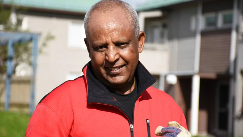 Kirunabo. Haile Alem, som jobbar som handledare, känner sig hemma i Kiruna till slut.