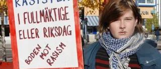 Protestmarsch i Boden mot Sverigedemokraterna