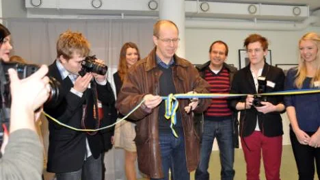 Kenneth Sandberg fick äran att klippa bandet.