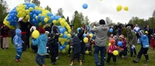 Ballongsläppet barnens höjdpunkt