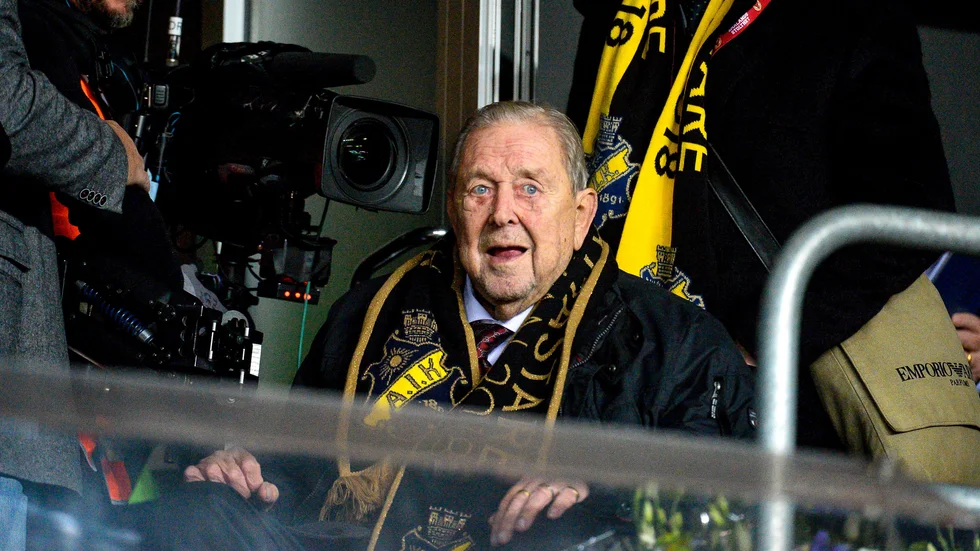 Lennart Johansson under AIK:s match borta mot Kalmar där SM-guldet 2018 säkrades. Arkivbild.