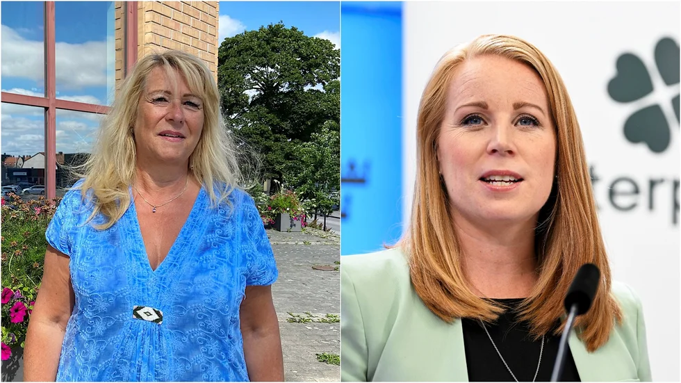 Mia Nerby, Centerpartiets förstanamn lokalt i Strängnäs, Annie Lööf, Centerpartiets avgående partiledare.