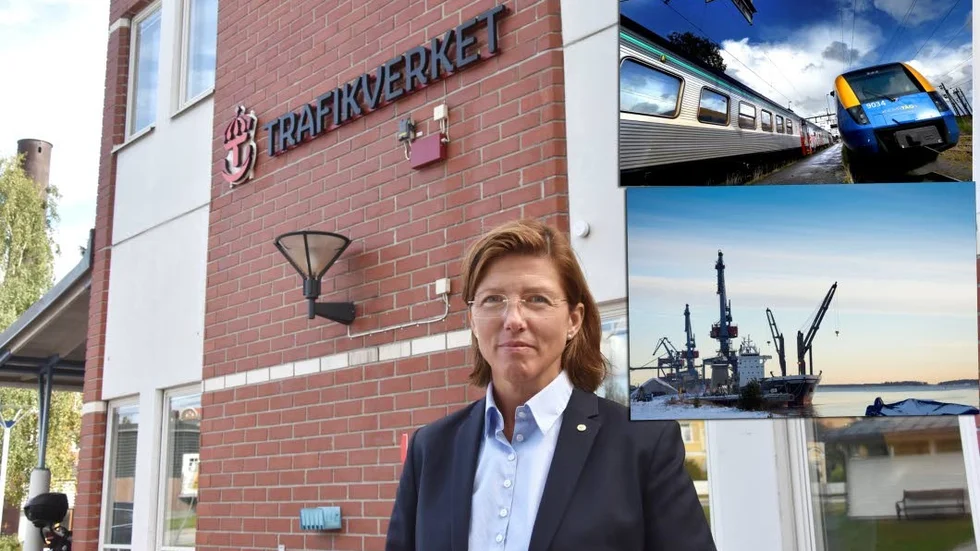 VINNARNA. Bland de största satsningarna i förslaget återfinns byggandet av halva Norrbotniabanan och miljardmuddringen av farleden till Malmporten i Luleå Hamn. I bild: Helena Eriksson, regiondirektör på Trafikverket Nord.