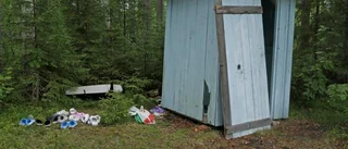 Nedskräpat och vandaliserat vid Bröstfallet