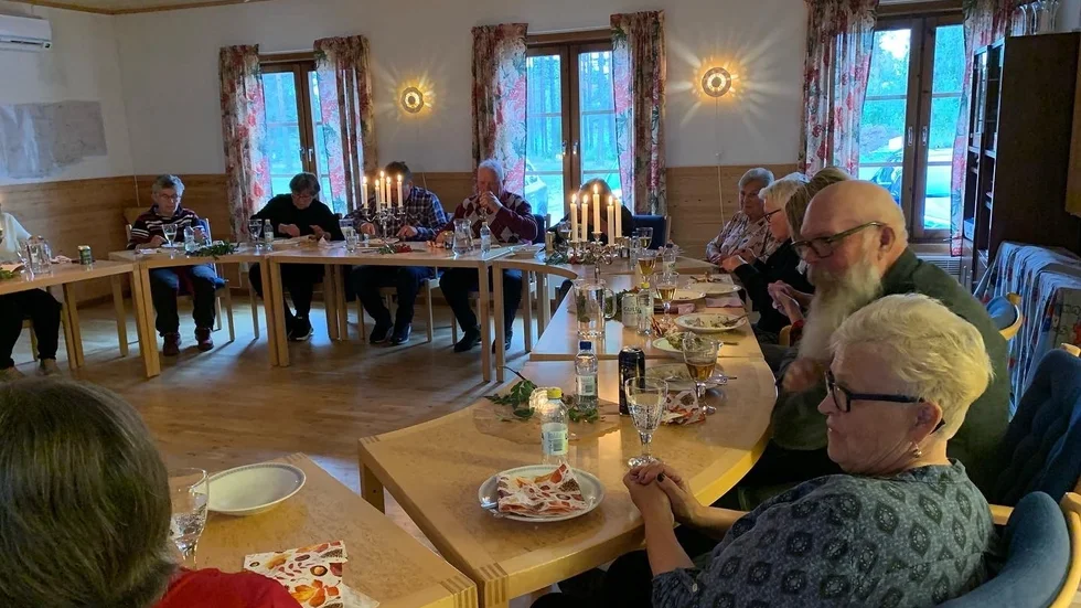 Surströmmingsfest i Anttis föreningslokal Träffen.