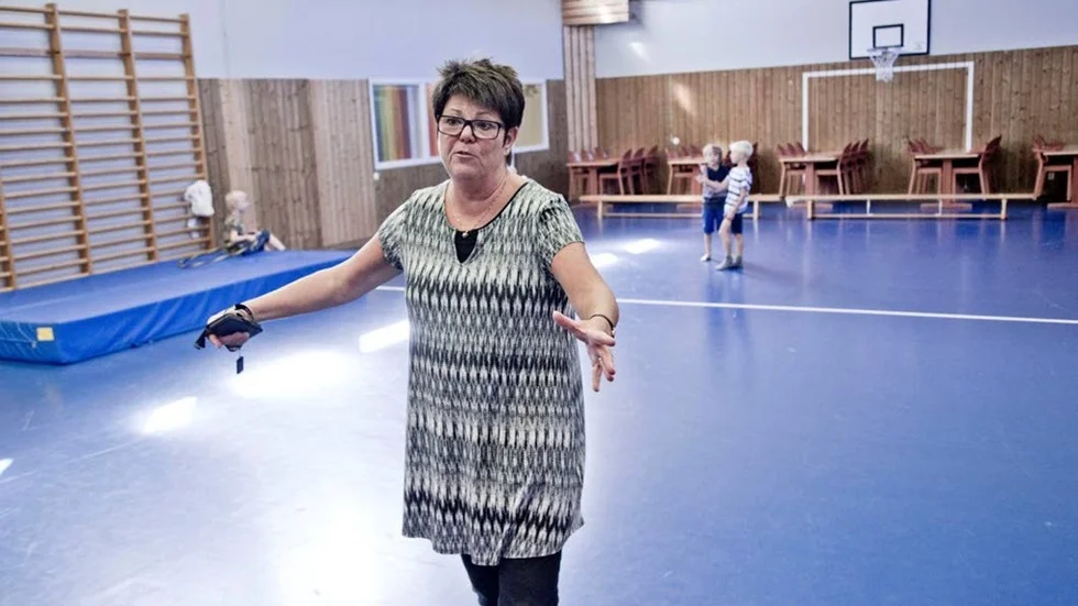Gymnastikhallen som ligger inne Bergsviksskolan kommer i framtiden också att fungera som musik- och matsal. "Vi kommer inte att några speciella ämnessalar längre", säger skolans rektor Britt-Marie Mattsson.