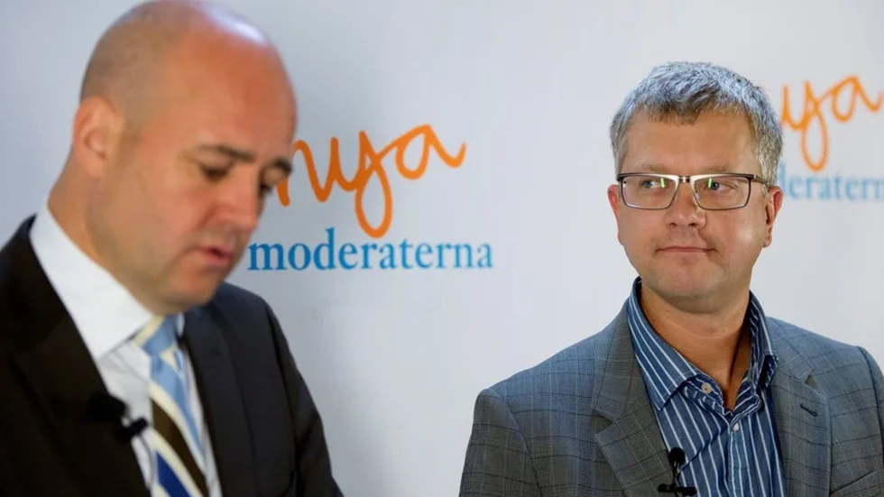 Moderaternas partiledare Fredrik Reinfeldt och partisekreterare Kent Persson har all anledning att vara nervösa.