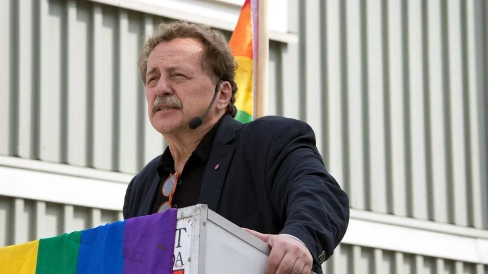 Jens Nilsson, socialdemokrat från Östersund och EU-parlamentariker, deltog i manifestationen i Piteå.