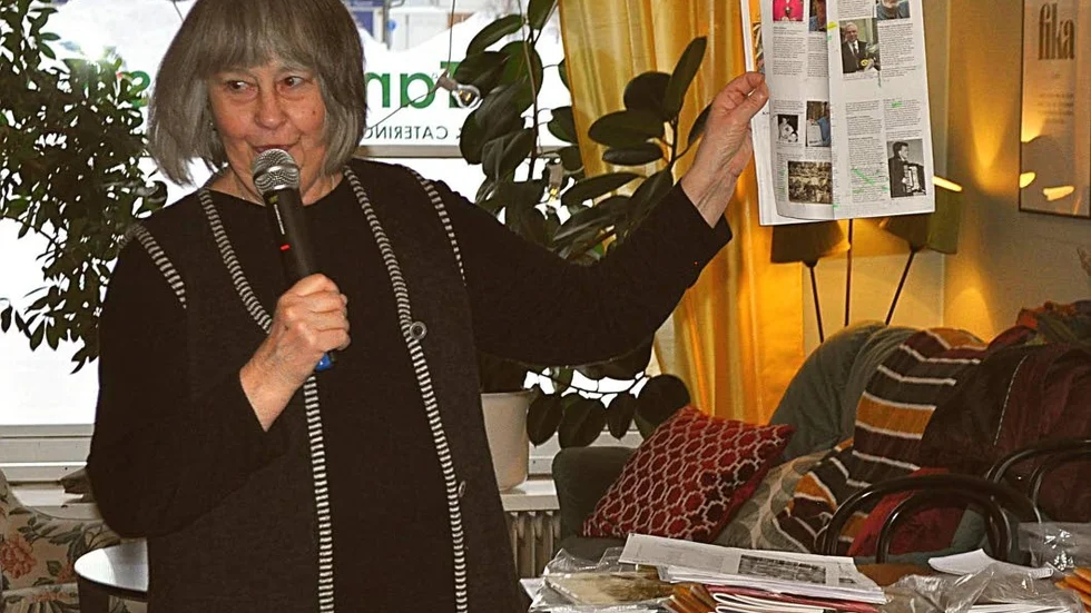 Lena Lindgren kåserade kring sin nya bok, som handlar om mången känd Arvidsjaurbo genom tiderna.