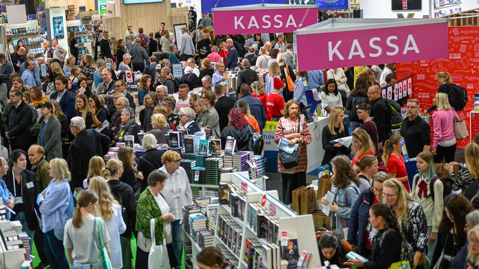 Bokmässan i Svenska mässan i Göteborg under lördagen.
