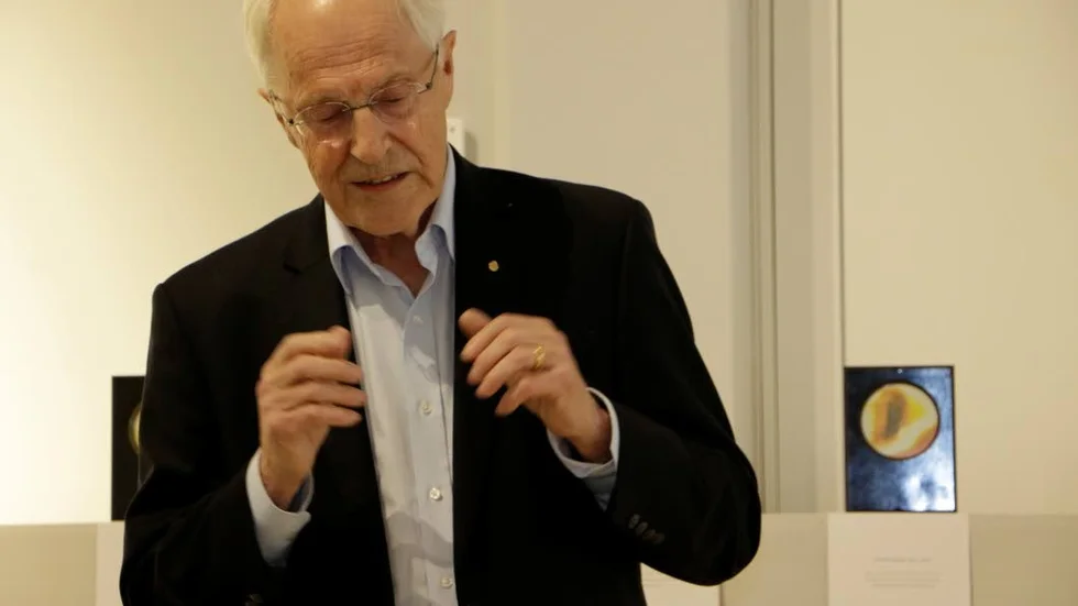 VIKTIGST. Den viktigaste innovation Alfred Nobel skapade var nog nobelpriset", sade professor emeritus Gunnar Öqvist vid sitt föredrag i konsthallen.