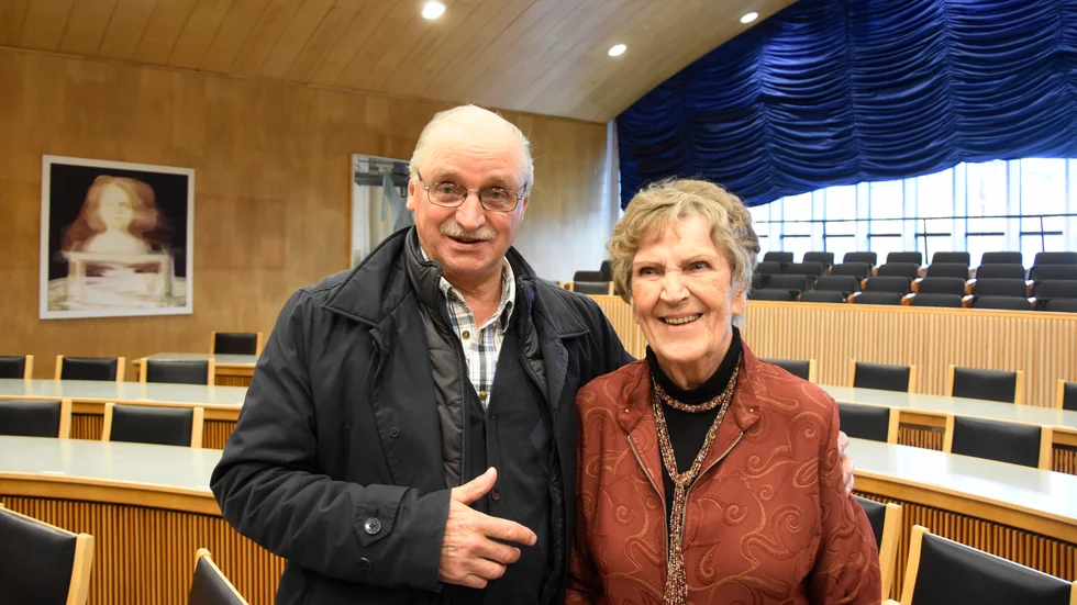 Erland Nilsson (LPO) och Margaretha Lindbäck (S), två politiska veteraner som tackar för sig. 