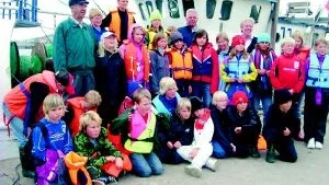 Viggestorpseleverna fick åka till västkusten för att lära sig vad det innebär att var fiskare. 
Foto: Privat