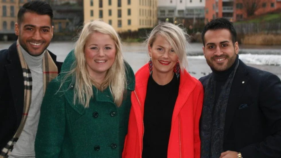 Syskonpar. Emelie och Elin Fredriksson och Samuel och Viktor Gergin öppnar restaurangen.
