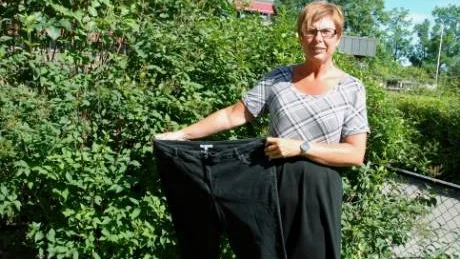 Elisabeth Johansson har gått från storlek 54 till 40 i byxstorlek. Foto: Annika Persson