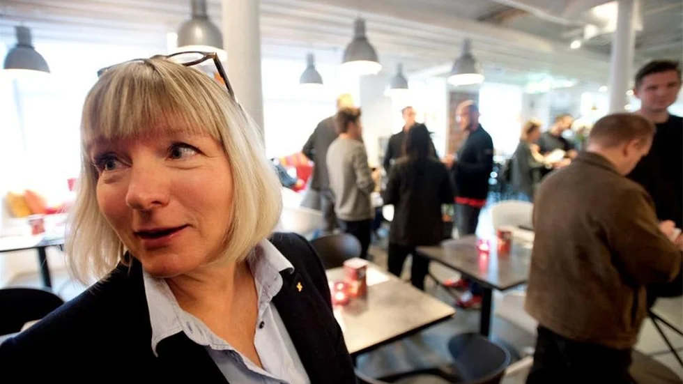 Näringslivsdirektör Anne Revland hade mycket branschfolk att mingla med.