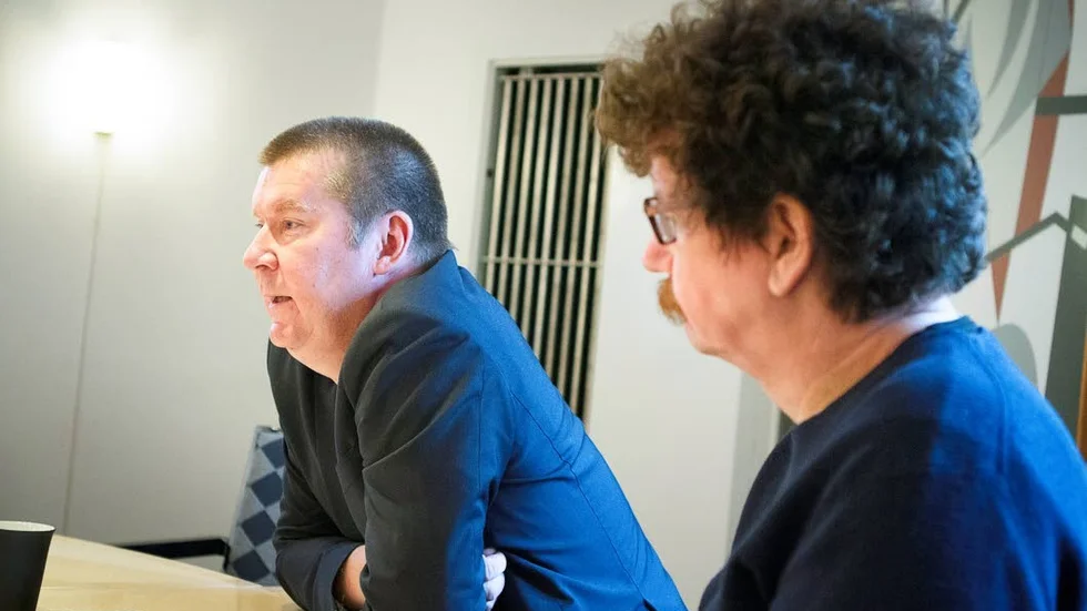 Kommunal satsning. - Vi är glada att Norrköpings kommun nu ser över både trafiksituationen vid djurparken och möjligheterna för oss till mer markköp, sa Mats Olsson, till vänster, vd för Kolmårdens djurpark som här ses med kommunalrådet Lars Stjernkvist (S) vid presskonferensen.