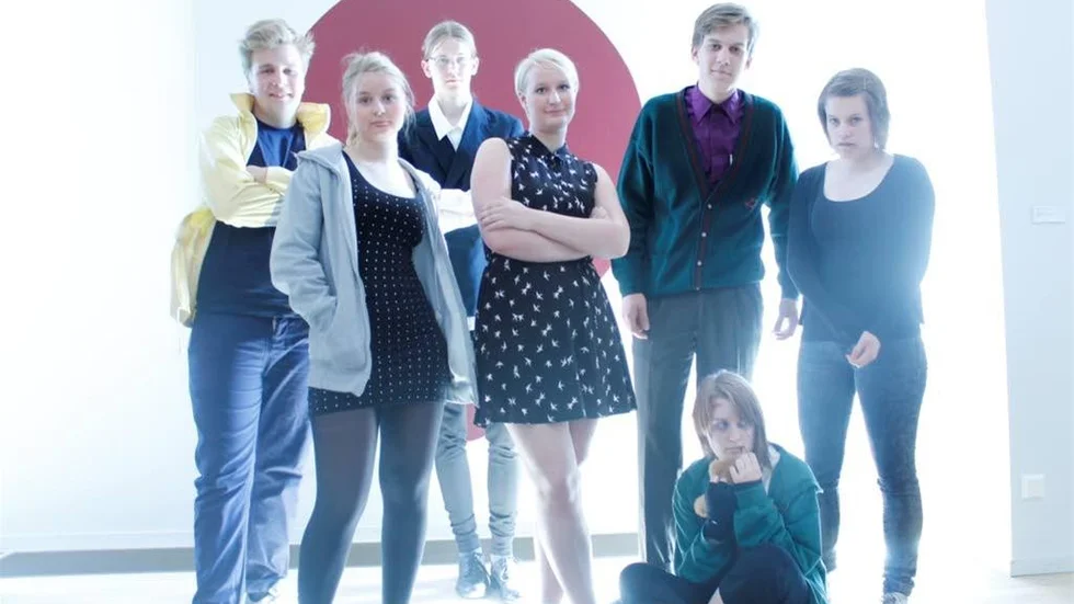 Massa monologer. Filip Zellman, Linnea Arkevid, Joakim Svahn,  Majken Nilsen, Magnus Eriksson, Eva Lindström och Nea Lindström har skrivit monologer och har låtit sig inspireras av olika verk i Konstmuseets samlingar. 
Foto: Sara Segraeus