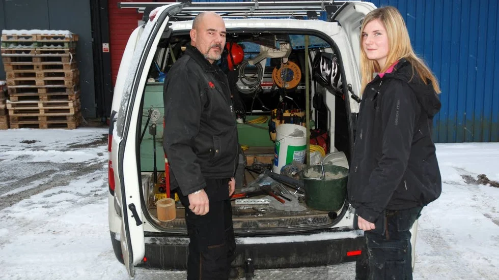 Frank Falkenberg och Ida Abrahamsson Sandberg bygger under lärlingstiden upp en relation som de båda lär sig saker av.