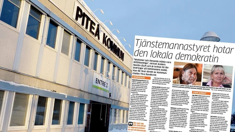 "Tjänstemannastyret hotar den lokala demokratin" skrev Nordin och fick Svar direkt, nu replikerar han.