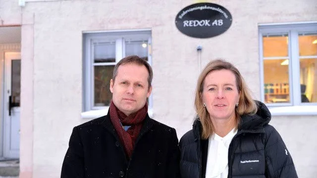 Peter Manner, tf näringslivschef på kommunen och Anna Gustafsson som blir ny företagsrådgivare.