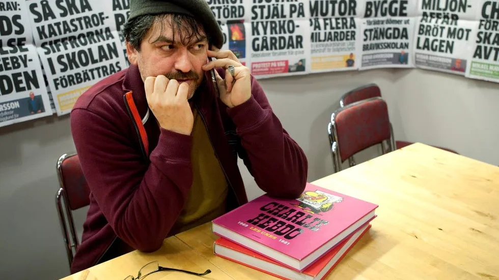 Bestört. Satirtecknaren Saad Hajo i Norrköping känner vemod efter dådet i Paris.