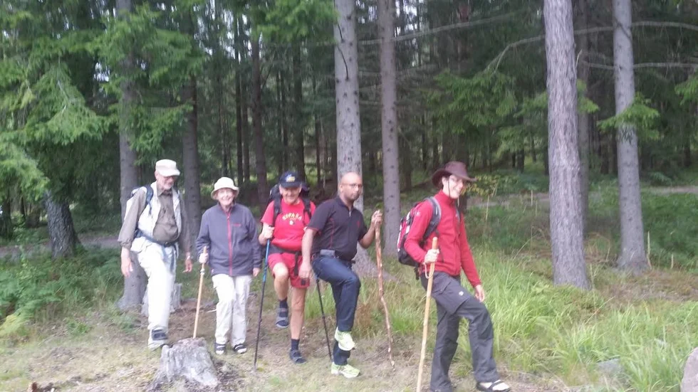 Pilgrimer mot Paris. På tisdagskvällen ratade pilgrimerna på Christinagården i Kvarsebo.