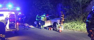 Körde rakt in i bergvägg