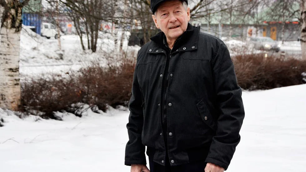 C G Carlsson, 83, är den äldste som röstat i projektet Norrbottensframtid.