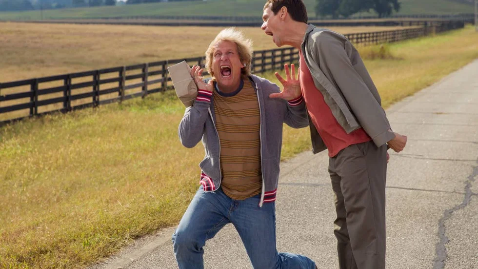 Kretinerna Harry och Lloyd (Jeff Daniels och Jim Carrey) ger sig åter ut på vägarna i "Dum och dummare 2" – den här gången är de på jakt efter en njure.