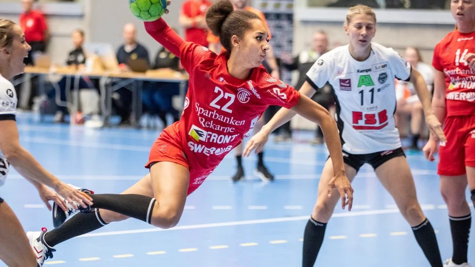 Flavia Johansson gjirde sex mål i serieavslutningen hemma mot Kroppskultur. Men gästerna från Uddevalla vann matchen med nio bollar. Arkivbild