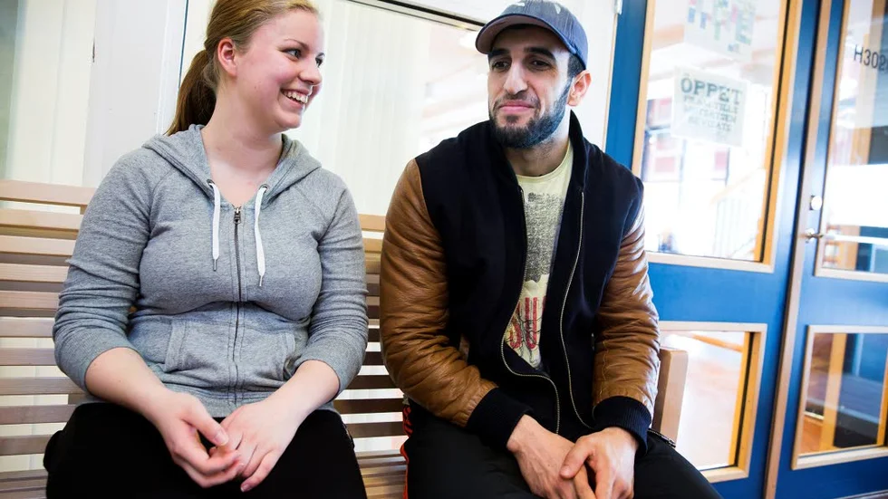 Ingen alkohol. Rebecca Karlsson, 18, ser fram emot ett nyktert valborgsfirande tillsammans med pojkvännen Massoud Mohammad, 22.